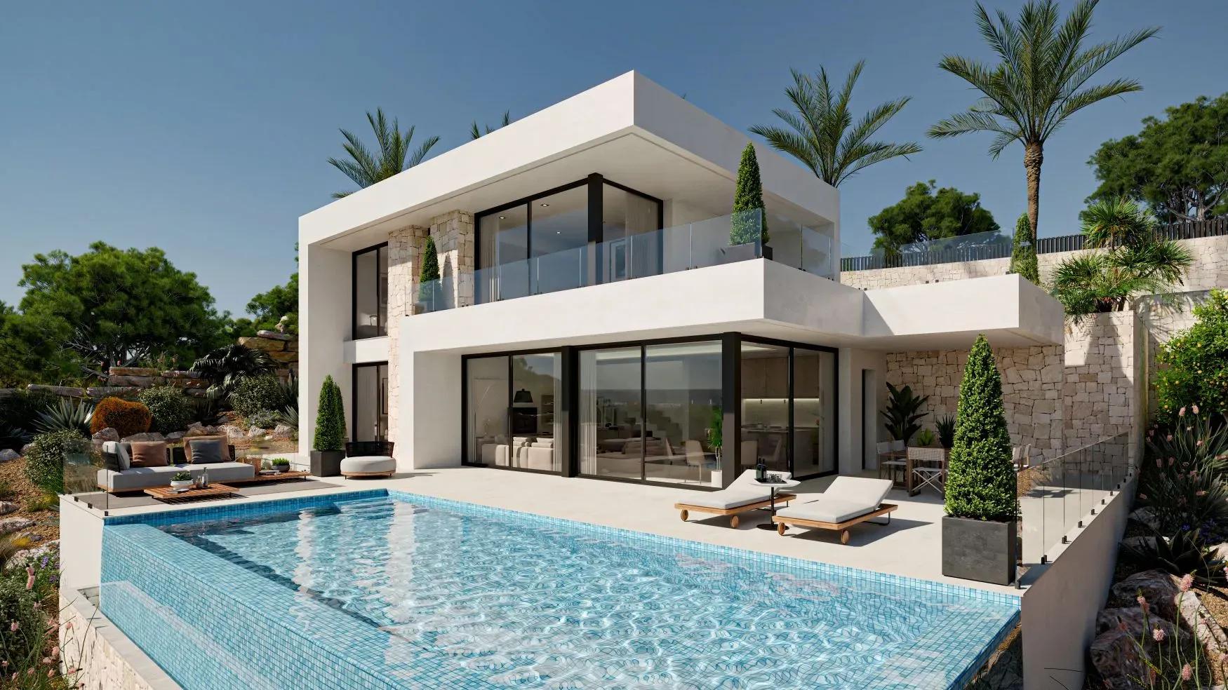 Villa indépendante de luxe avec piscine à débordement à Pedreguer-La Sella, Costa Blanca